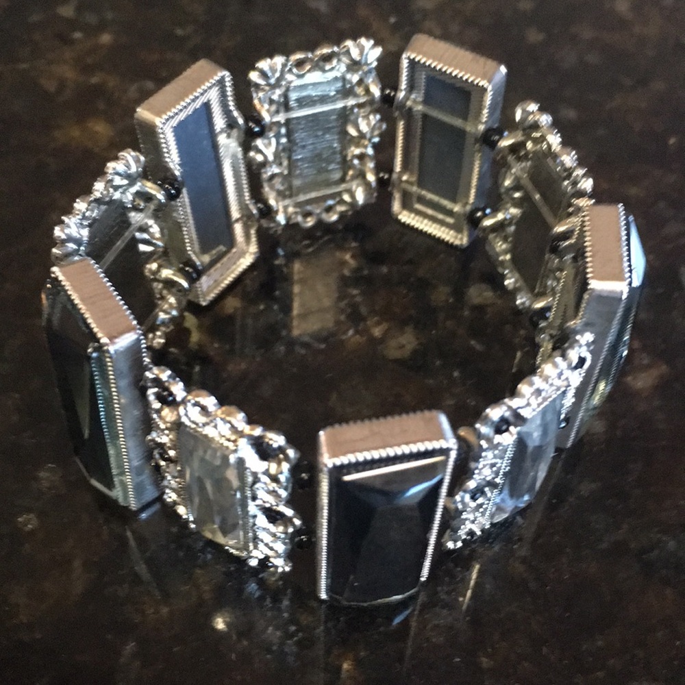 Romantic Rectangle Rhinestone Bracelet - image 8